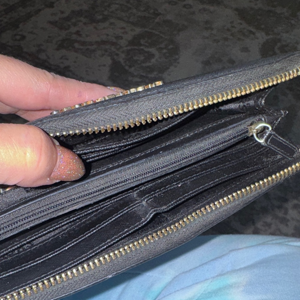 Michael Kors Black Wallet with Gold Accents - Picture 5 of 9